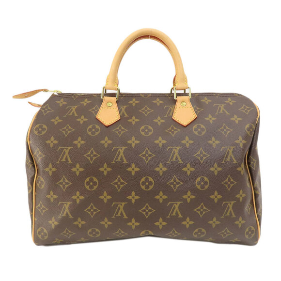 LOUIS VUITTON Brown Monogram Speedy 35 Tote Bag - Picture 2 of 11